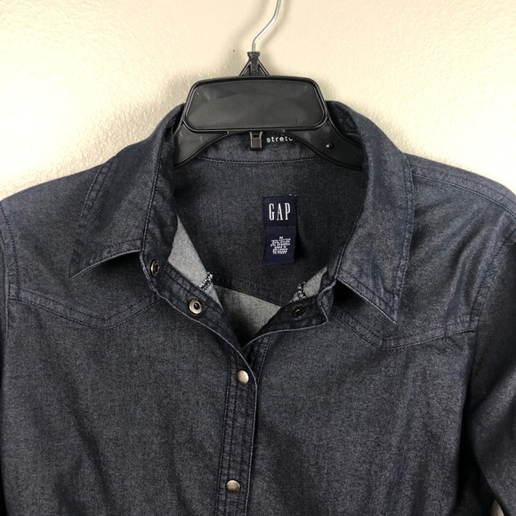 The Gap Western style Chambray top - size M - Picture 9 of 9